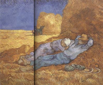 Vincent Van Gogh Noon:Rest from Work (nn04) oil painting image